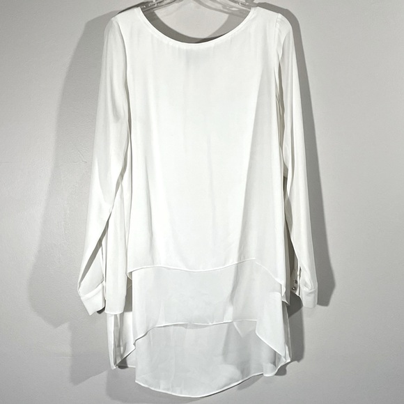 White House Black Market Tops - WHBM Flowy Asymmetrical Tunic Blouse